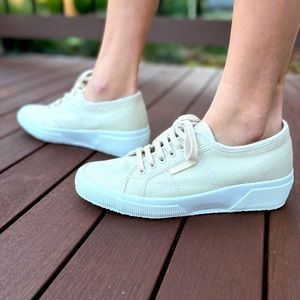 SUPERGA 2950 Wedge Sneaker, Linea Up & Down , Cafe Noir, Size 9.5/41EU